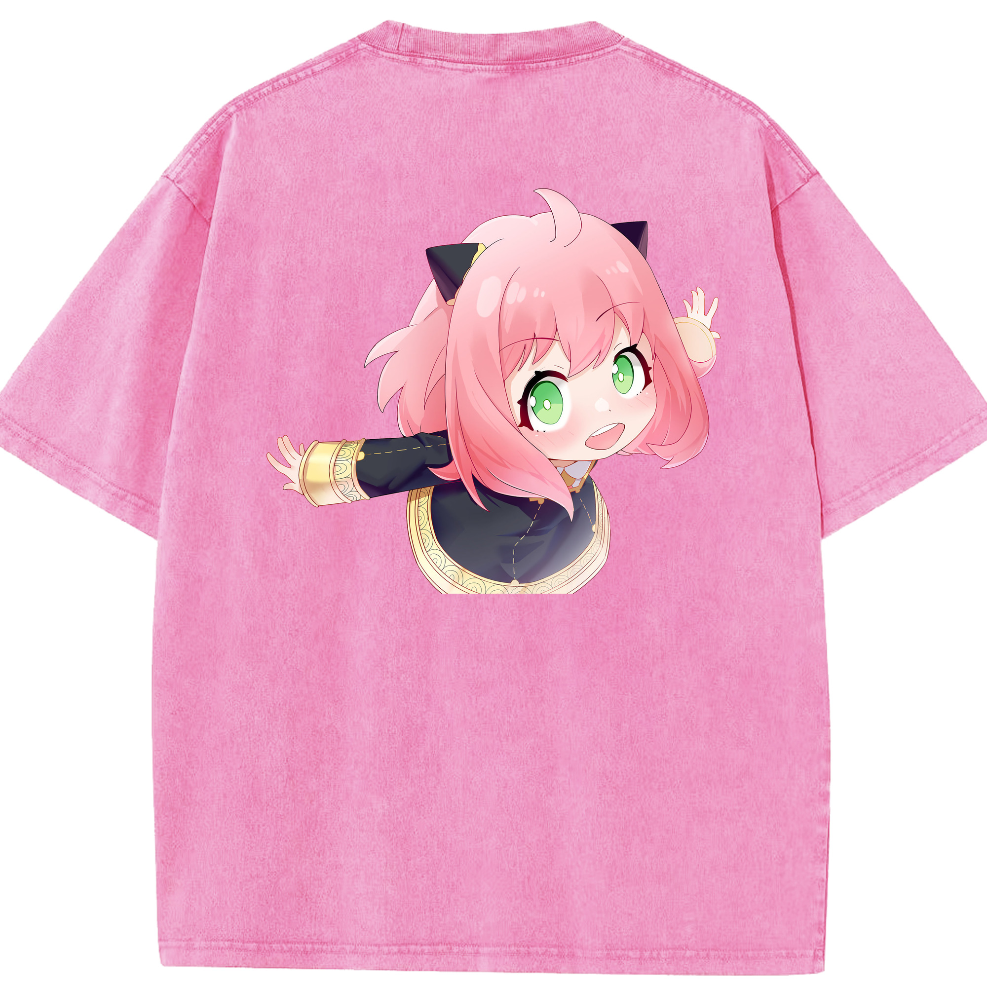 （画像用） SPY×FAMILY间谍家家酒 綿100% ヴィンテージ風 半袖Tシャツ（背面プリント）
